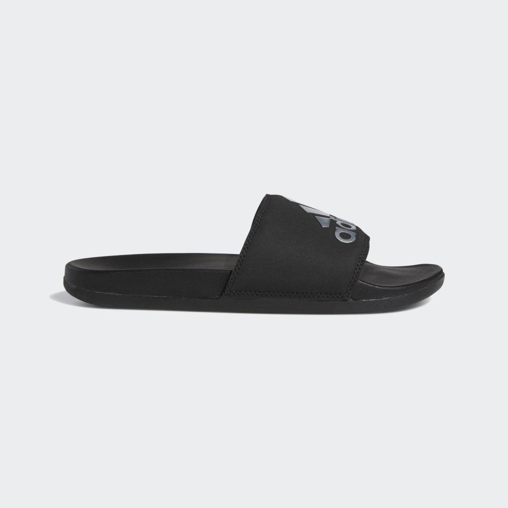 Papuci Adidas Adilette Comfort Dama Romania - Negrii/Argintii Metal G28386
